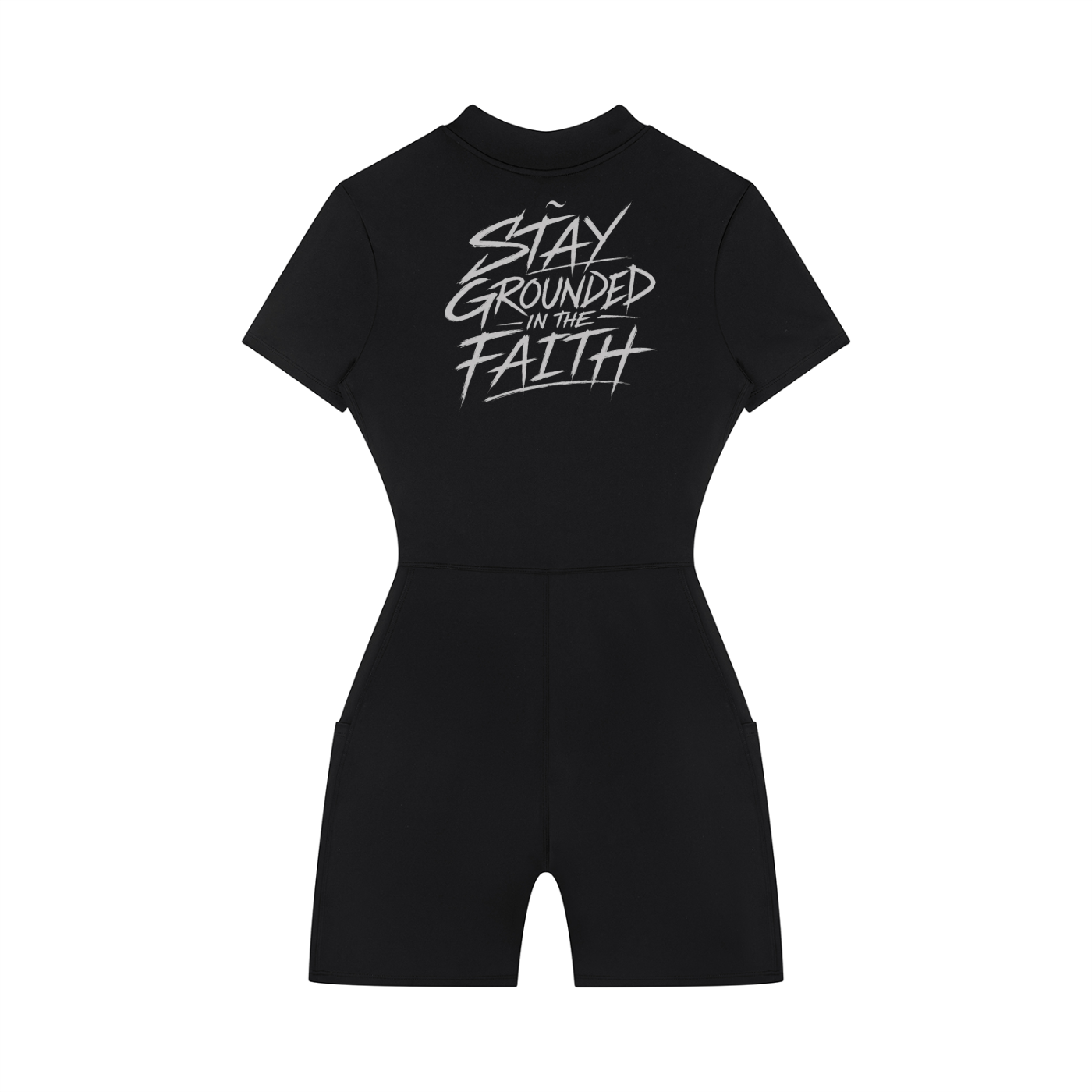 Women's Quarter-Zip Short Sleeve Romper