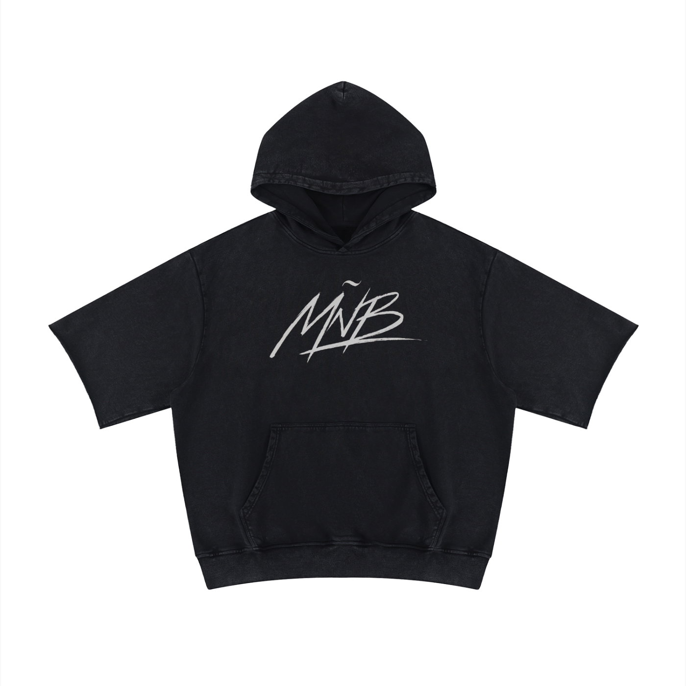 Unisex Mineral Wash Short Sleeve Hoodie