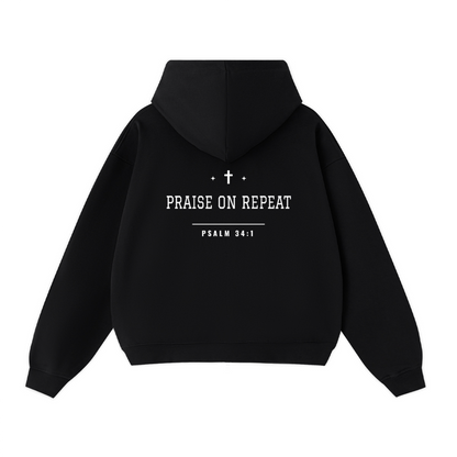 Praise On Repeat Double-Zip Hoodie (Unisex)