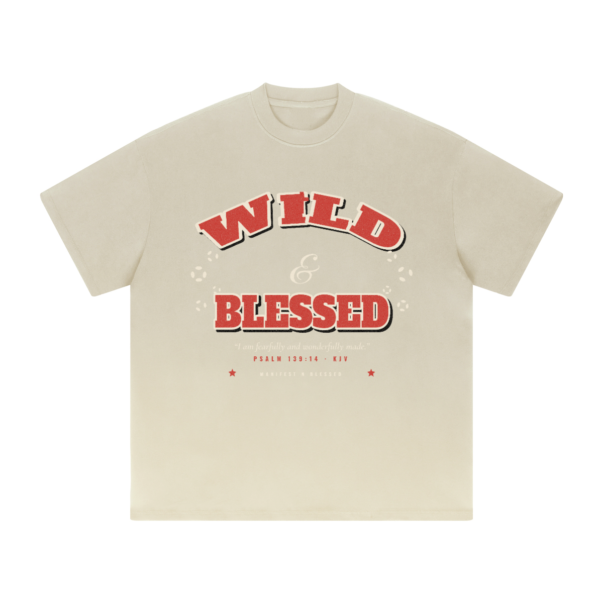 Wild & Blessed Oversized Heavyweight Solid Color T-Shirt (Unisex)