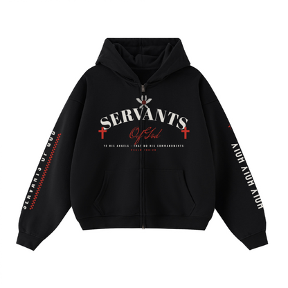 Seraphim Heavyweight Cropped Double-Zip Hoodie (Unisex)