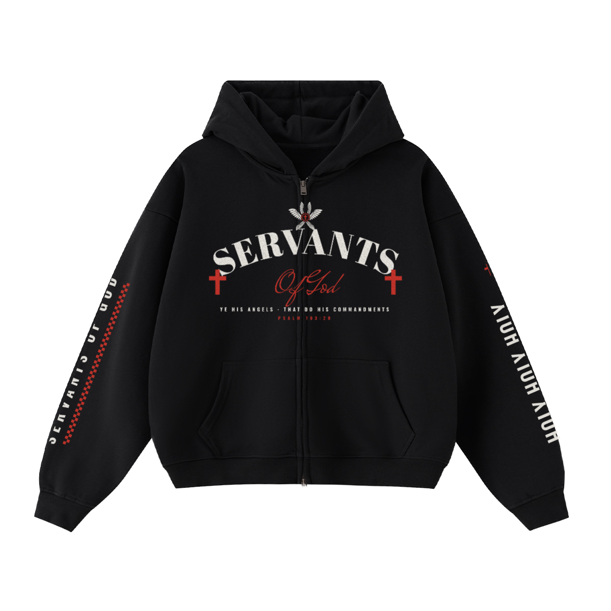 Seraphim Heavyweight Cropped Double-Zip Hoodie (Unisex)