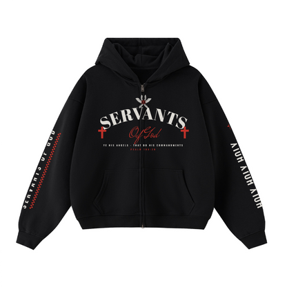 Seraphim Heavyweight Cropped Double-Zip Hoodie (Unisex)