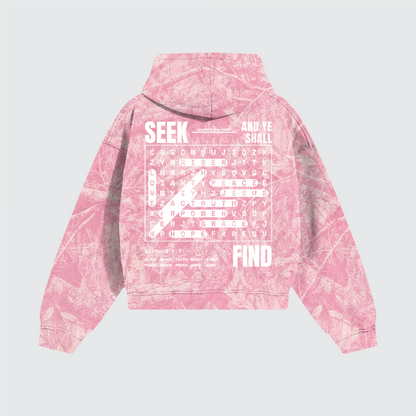 Seek:Find Heavyweight Pink Camo Fleece Hoodie