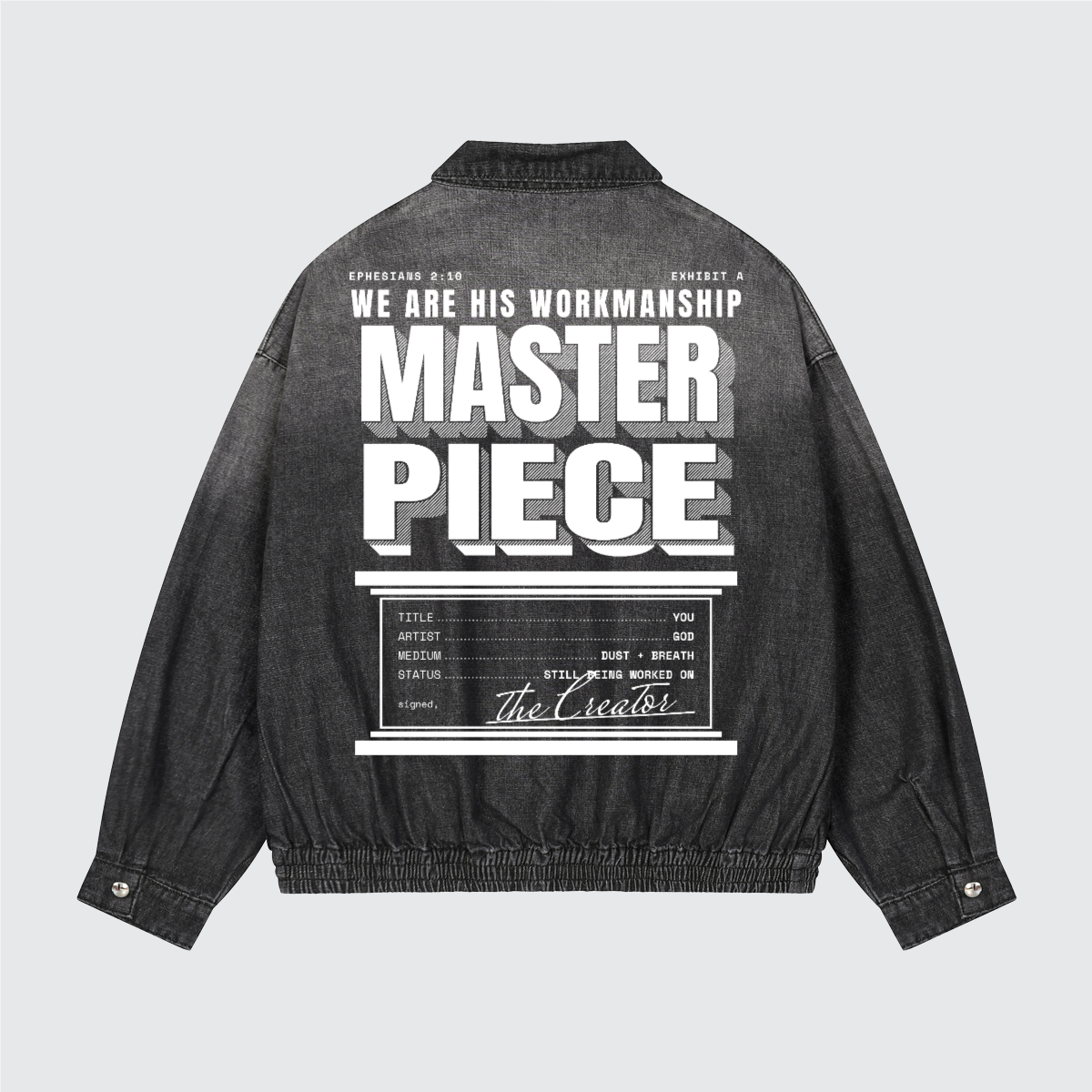 Masterpiece Vintage Washed Denim Zip Jacket