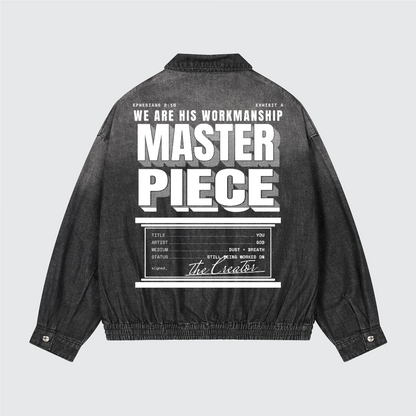 Masterpiece Vintage Washed Denim Zip Jacket