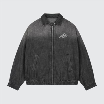 Masterpiece Vintage Washed Denim Zip Jacket