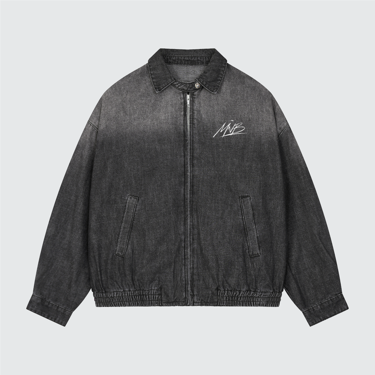 Masterpiece Vintage Washed Denim Zip Jacket