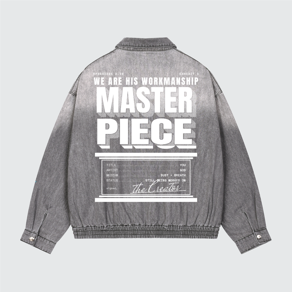 Masterpiece Vintage Washed Denim Zip Jacket