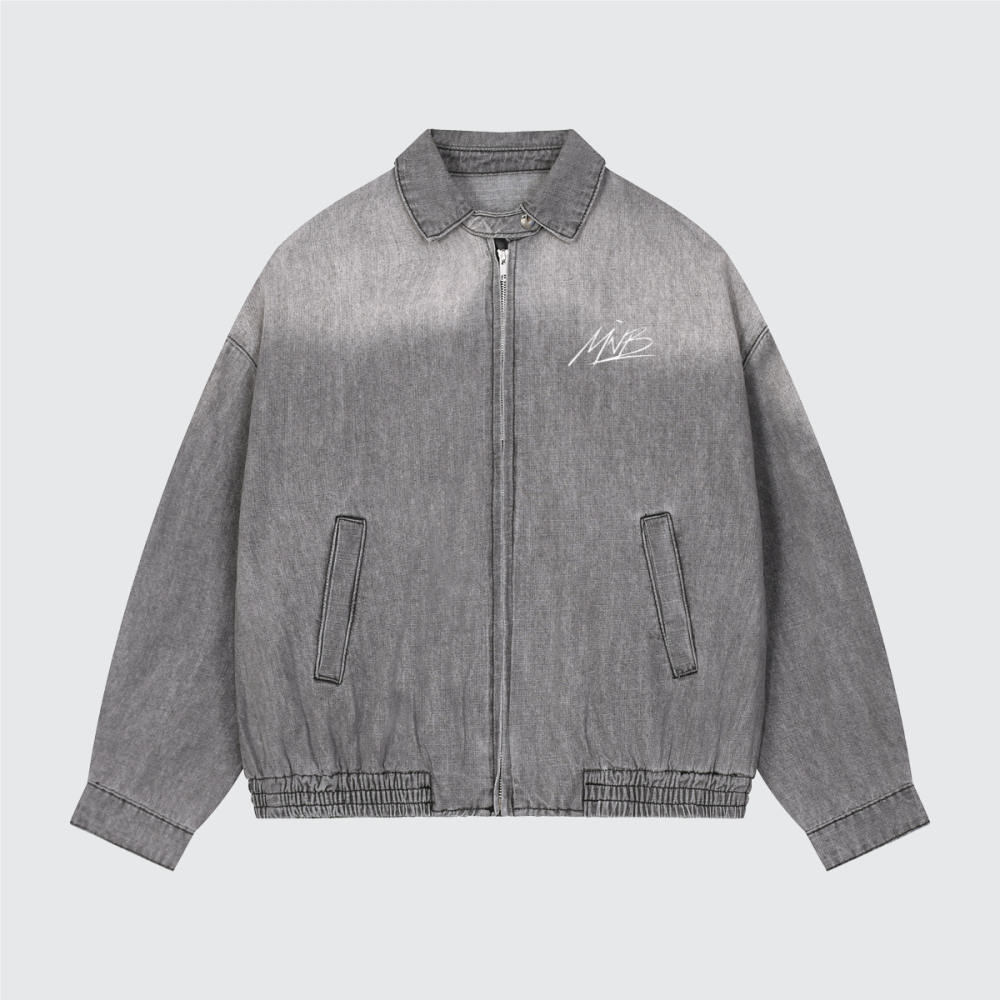 Masterpiece Vintage Washed Denim Zip Jacket