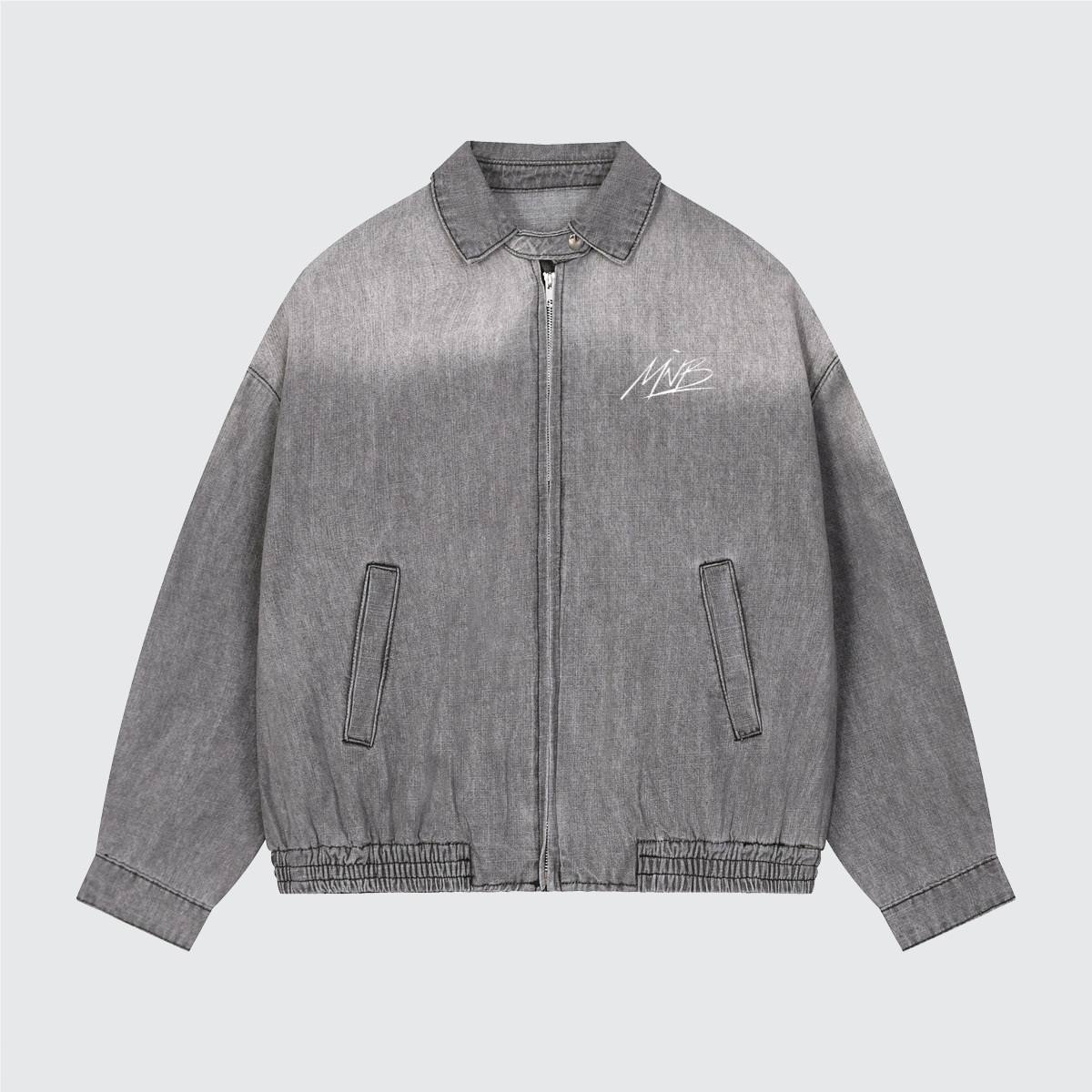Masterpiece Vintage Washed Denim Zip Jacket