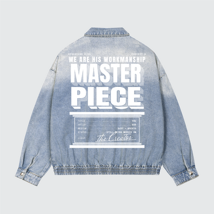 Masterpiece Vintage Washed Denim Zip Jacket