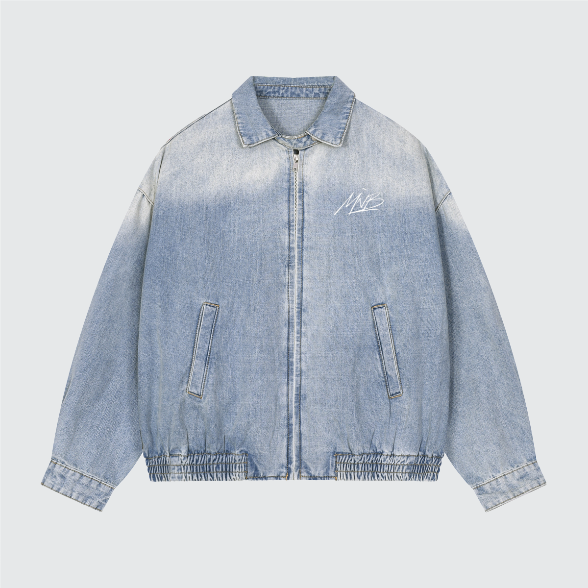 Masterpiece Vintage Washed Denim Zip Jacket