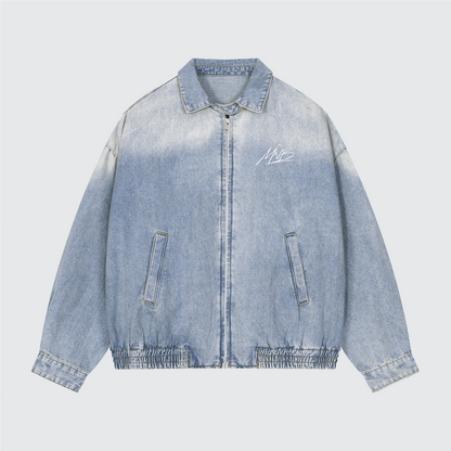Masterpiece Vintage Washed Denim Zip Jacket