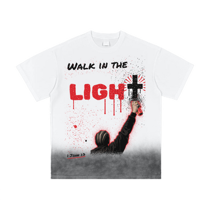 Walk In The Light Heavyweight Sunfade Vintage Tee