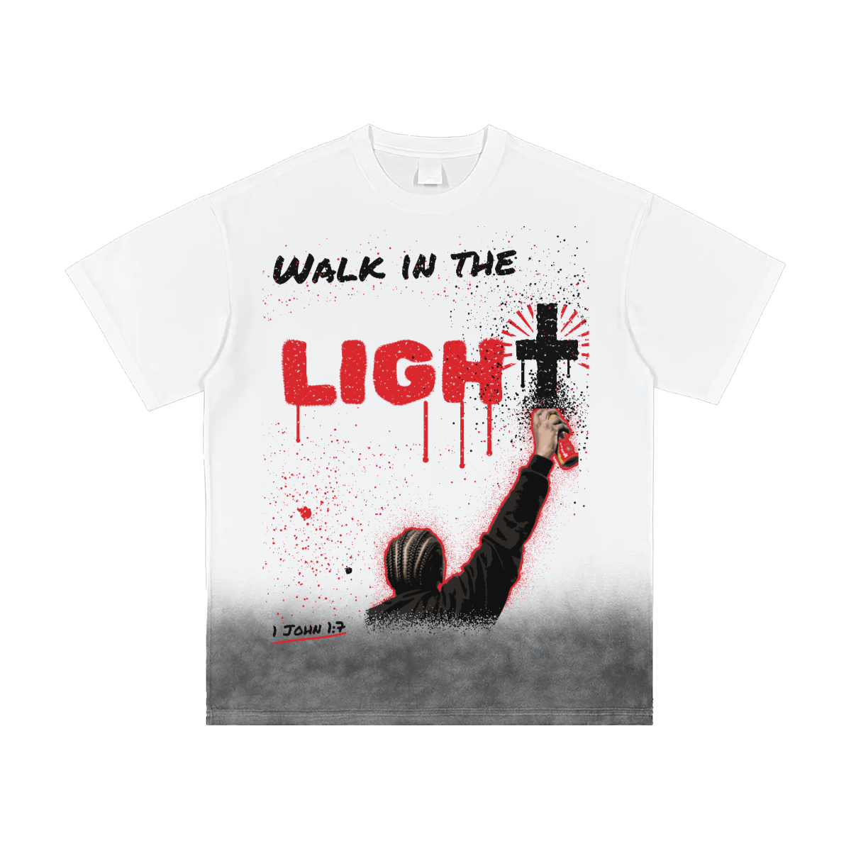 Walk In The Light Heavyweight Sunfade Vintage Tee