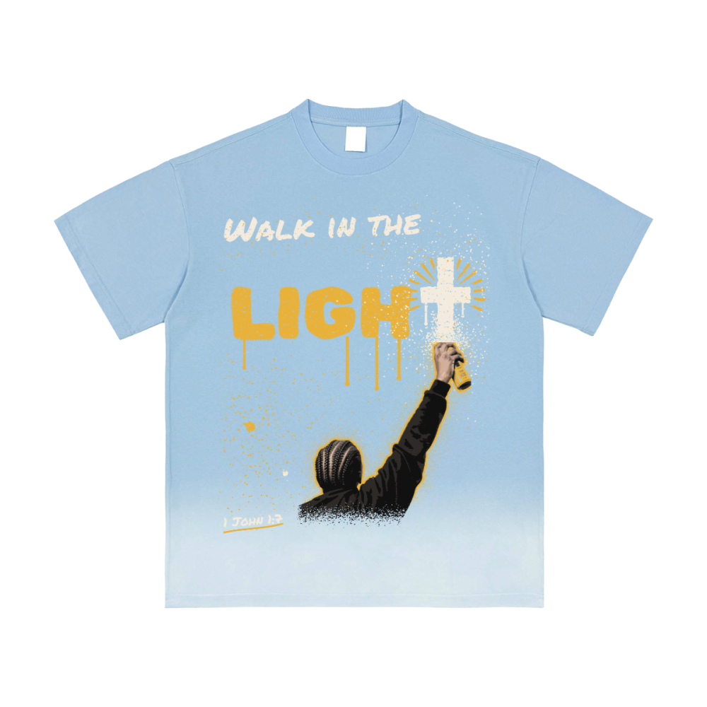 Walk In The Light Heavyweight Sunfade Vintage Tee