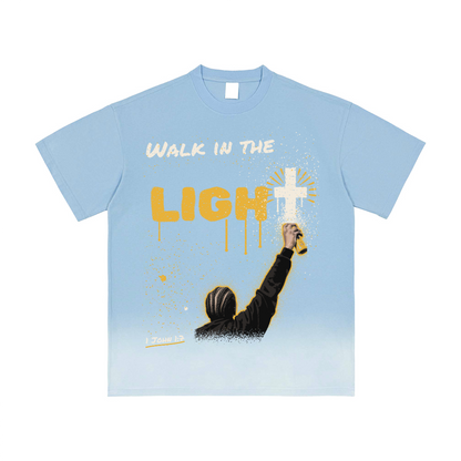 Walk In The Light Heavyweight Sunfade Vintage Tee
