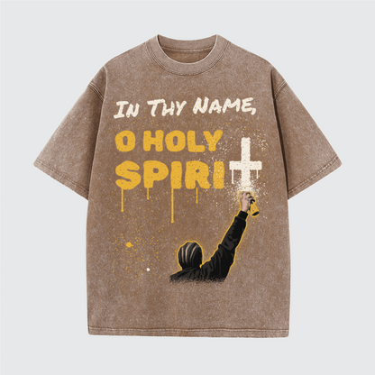O Holy Spirit Vintage SnowWash Cotton Tee
