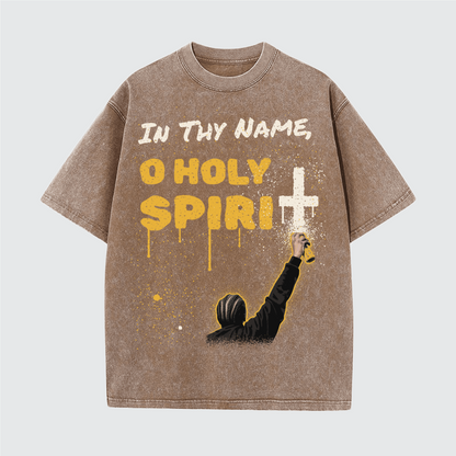 O Holy Spirit Vintage SnowWash Cotton Tee
