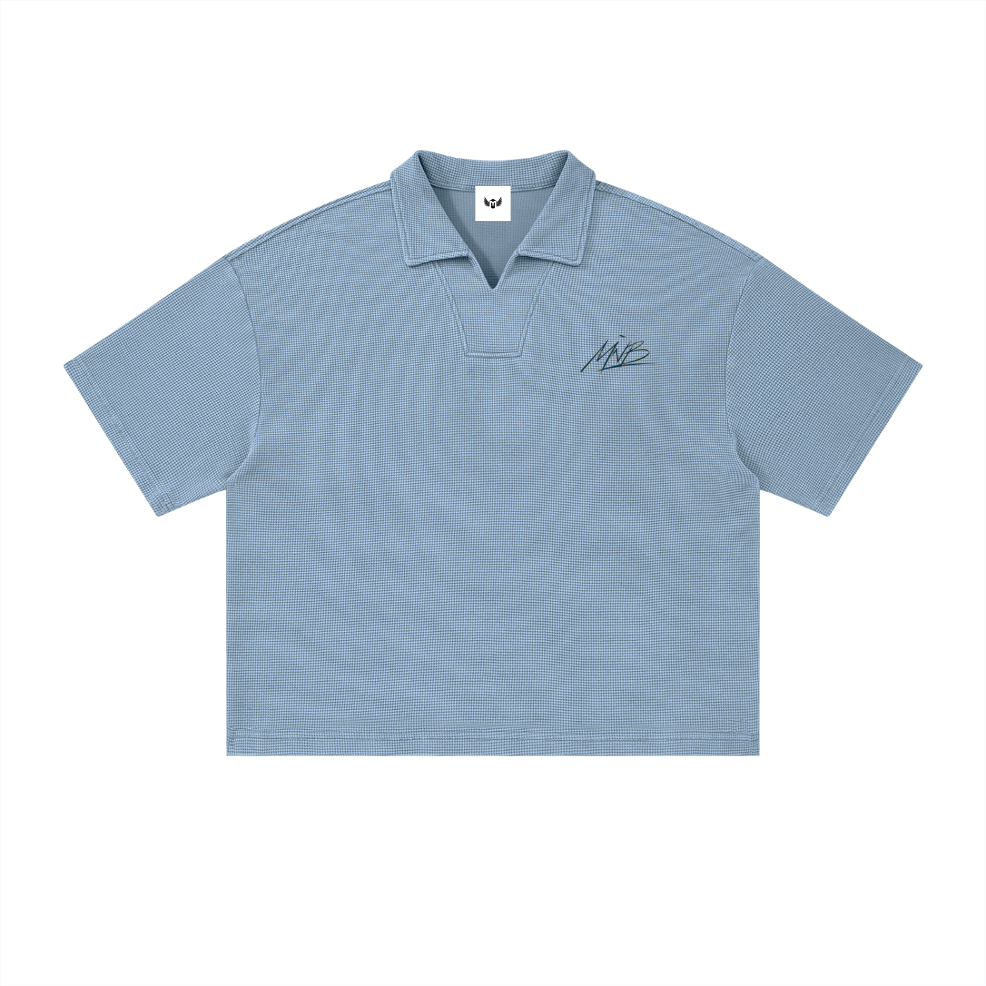 Prayer Club Vintage Waffle Boxy Polo