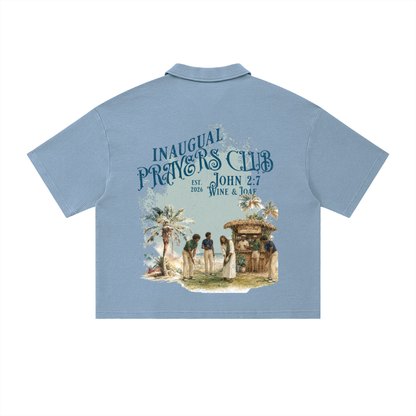 Prayer Club Vintage Waffle Boxy Polo