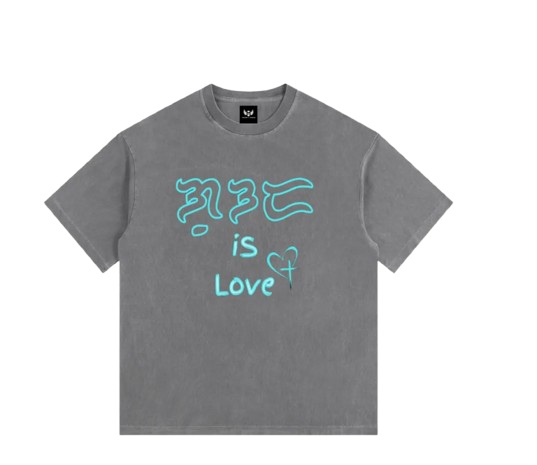 Big & Tall "God is Love" Oversized Vintage Washed Cotton T-Shirt