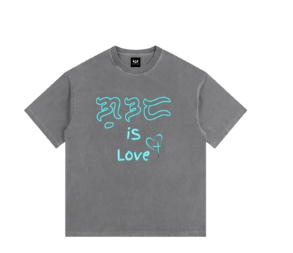 Big & Tall "God is Love" Oversized Vintage Washed Cotton T-Shirt