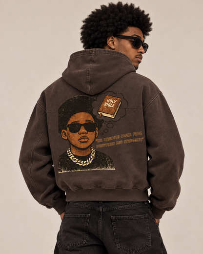 "Living In His Word" Men Boxy Hoodie