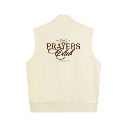 G. O. D Essential Cream Vest “The Prayer Club”