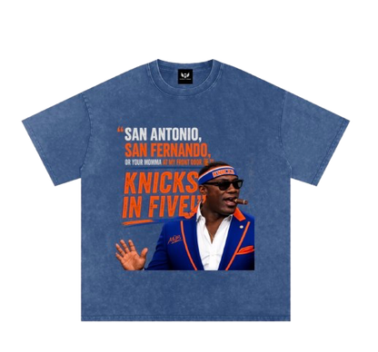 Knicks In 5 Washed Oversized Tee