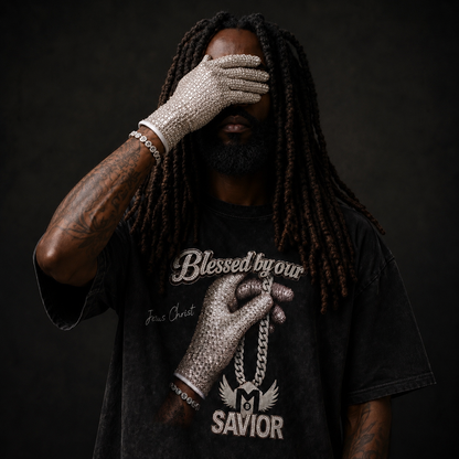 “Savior + Iceman” Washed Oversized T-Shirt
