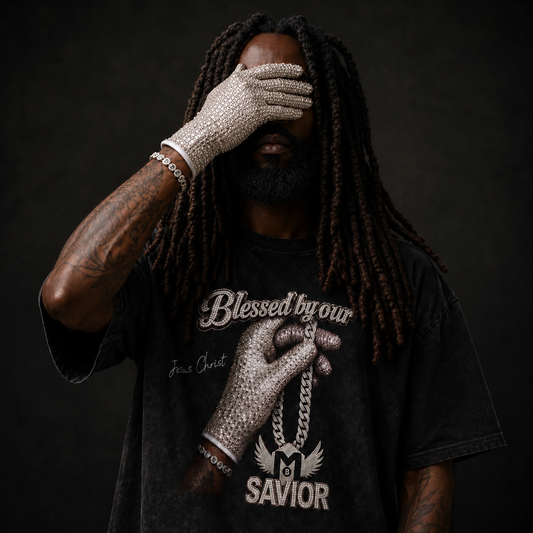 “Savior + Iceman” Washed Oversized T-Shirt
