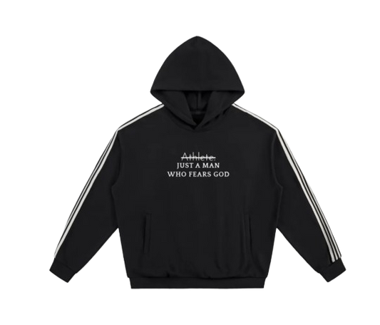 Men Stripe Drop-Shoulder Hoodie