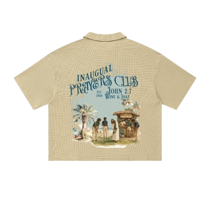 Prayers Club Vintage Waffle Boxy Polo