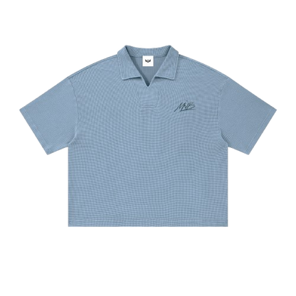 Prayers Club Vintage Waffle Boxy Polo