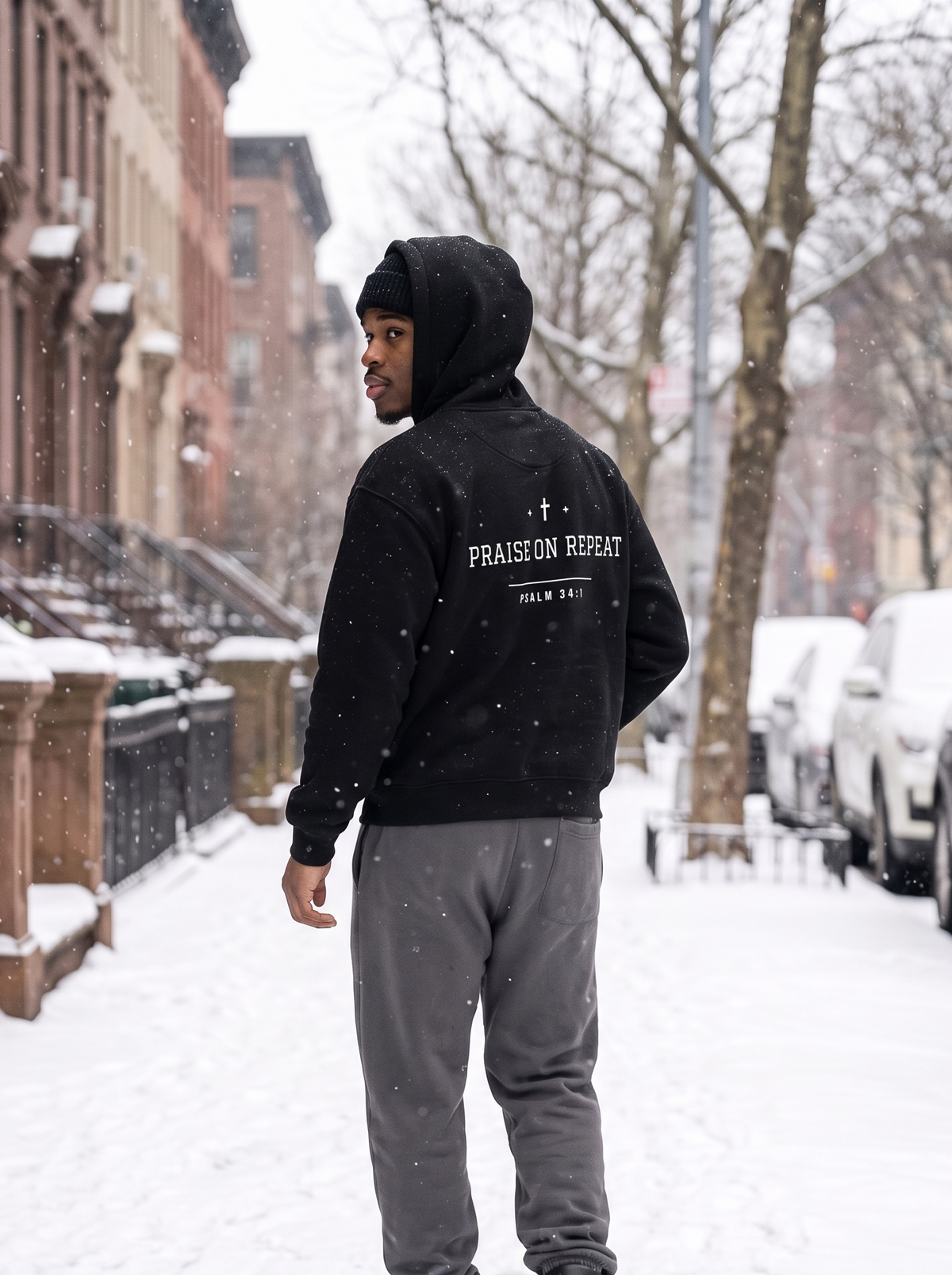 Praise On Repeat Double-Zip Hoodie (Unisex)