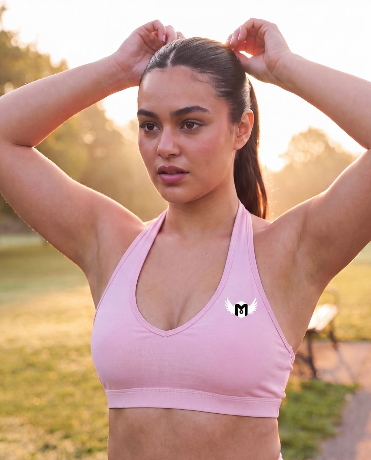 Women's Halter Cropped Sports Bra