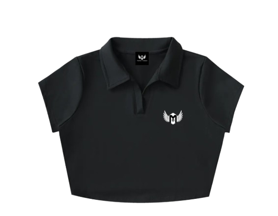 V-Neck Lapel Crop Top