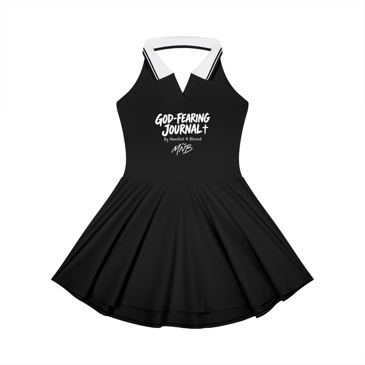 Women's Collared Halter A-Line Tennis Dress