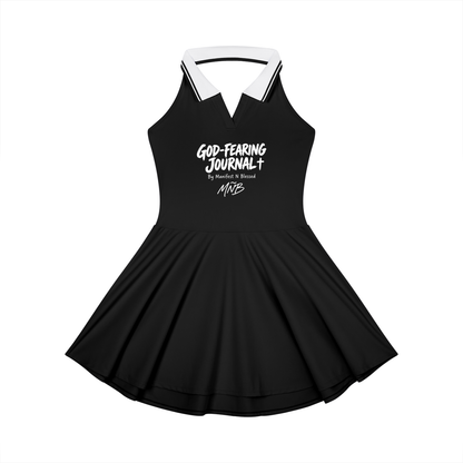 Women's Collared Halter A-Line Tennis Dress