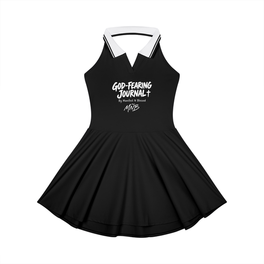 Women's Collared Halter A-Line Tennis Dress