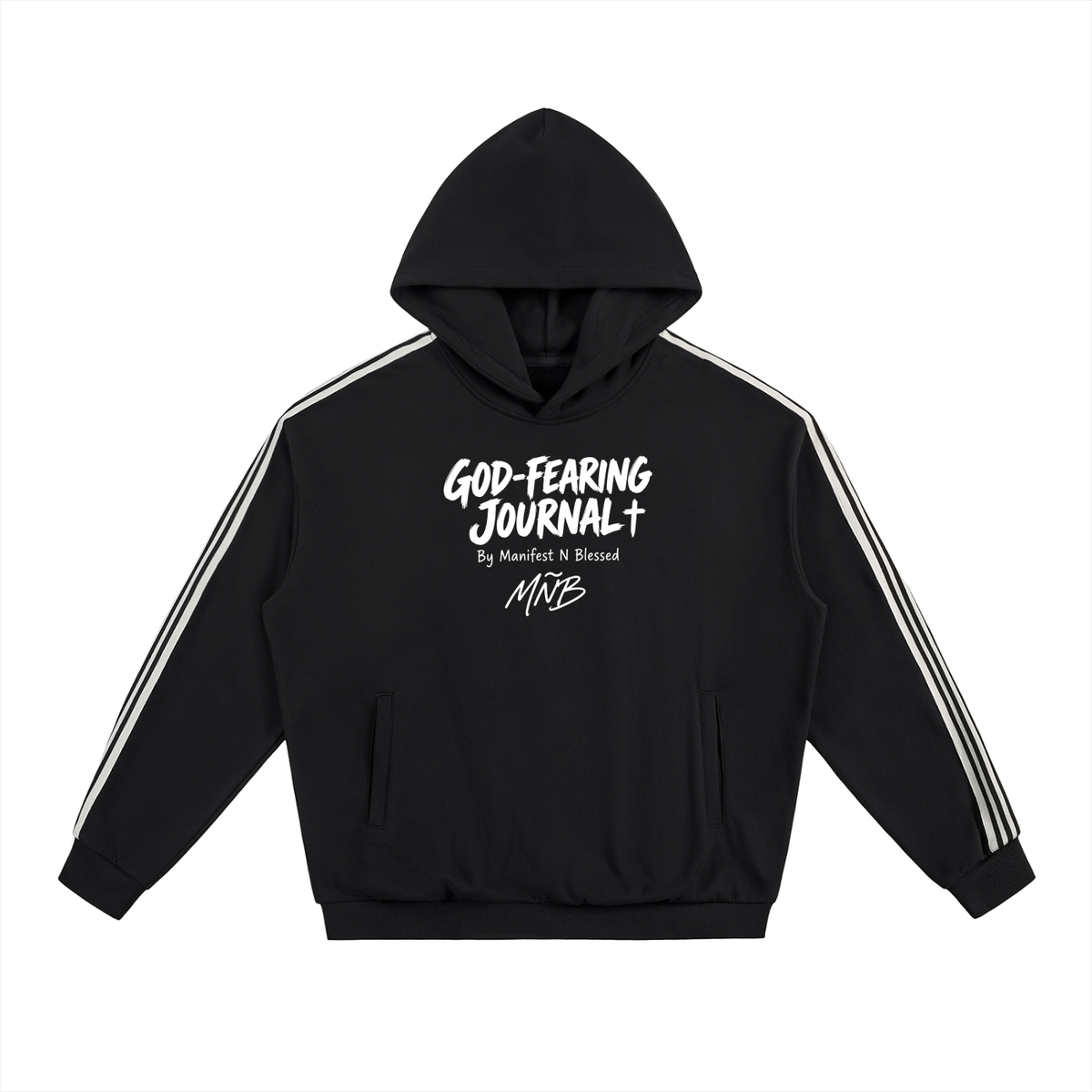 MNB Journal Side Stripe Drop-Shoulder Hoodie