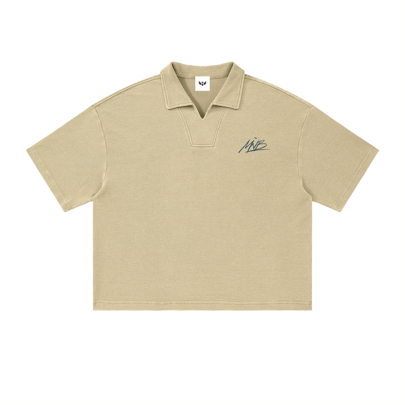 Prayer Club Vintage Waffle Boxy Polo